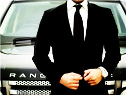 rich men in black suit